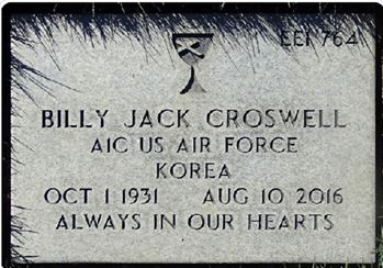 <i class="material-icons" data-template="memories-icon">account_balance</i><br/>Billy Jack Croswell, Air Force<br/><div class='remember-wall-long-description'>We will never be able to get back those days without you, but we can remember you forever, especially at Christmas!

Merry Christmas, Daddy. You will always be in our hearts! 
 
 Helga Croswell, AJ, and Monica Kessler, Billy, Irene, Erik and Kirsten Croswell</div><a class='btn btn-primary btn-sm mt-2 remember-wall-toggle-long-description' onclick='initRememberWallToggleLongDescriptionBtn(this)'>Learn more</a>