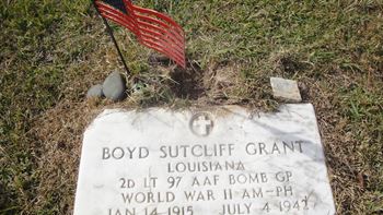 <i class="material-icons" data-template="memories-icon">account_balance</i><br/>Boyd Grant, Air Force<br/><div class='remember-wall-long-description'>Boyd was on the first plane to bomb in WWII. The plane was shot down on the return trip but the mission was accomplished.</div><a class='btn btn-primary btn-sm mt-2 remember-wall-toggle-long-description' onclick='initRememberWallToggleLongDescriptionBtn(this)'>Learn more</a>