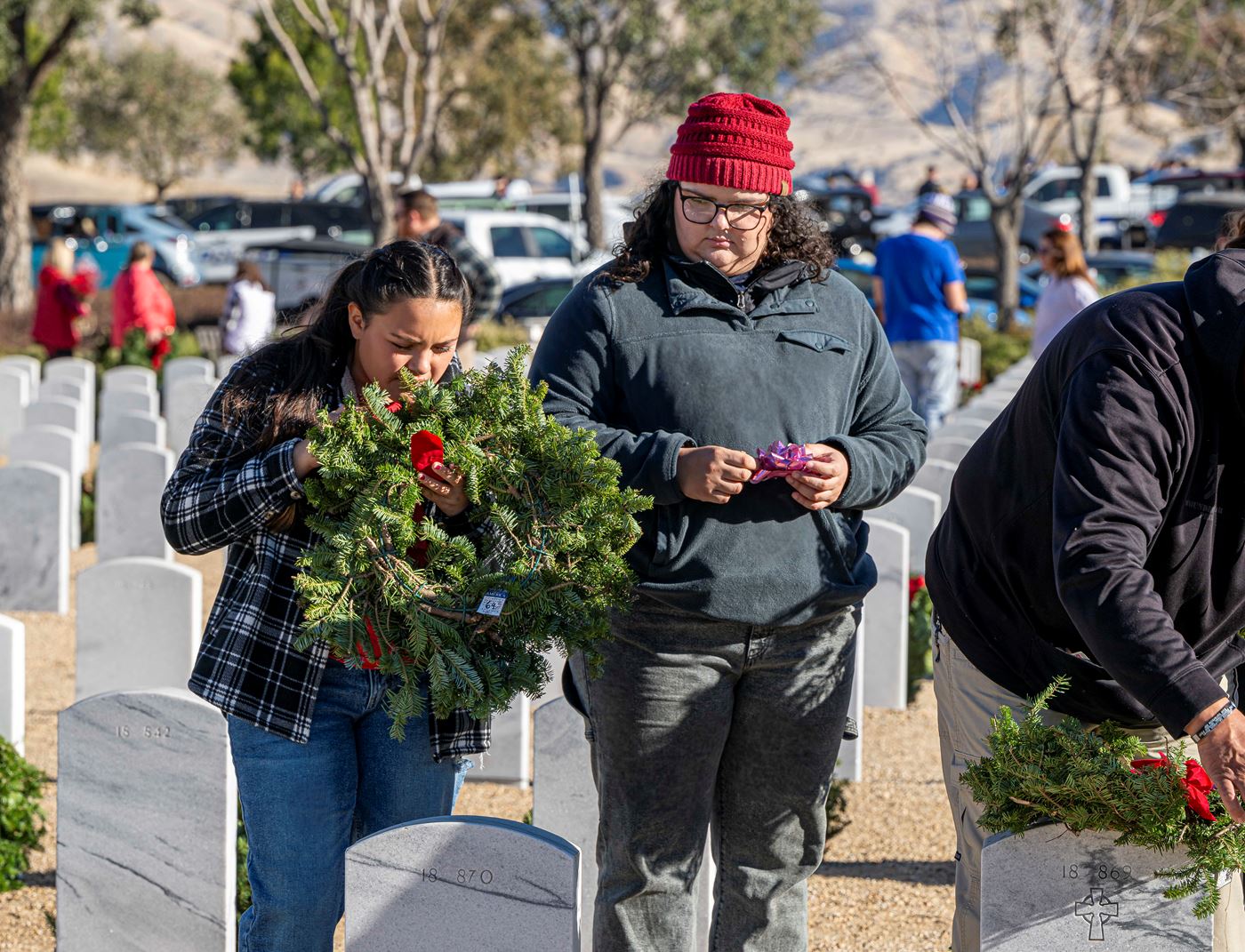 2023 WAA Day - Volunteers laying wreaths<br>