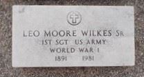 <i class="material-icons" data-template="memories-icon">chat_bubble</i><br/>Leo Moore Wilkes Sr.<br/><div class='remember-wall-long-description'>Leo Moore Wilkes Sr. 1st Sergeant United States Army World War I September 20th, 1891 - March 14th, 1981</div><a class='btn btn-primary btn-sm mt-2 remember-wall-toggle-long-description' onclick='initRememberWallToggleLongDescriptionBtn(this)'>Learn more</a>