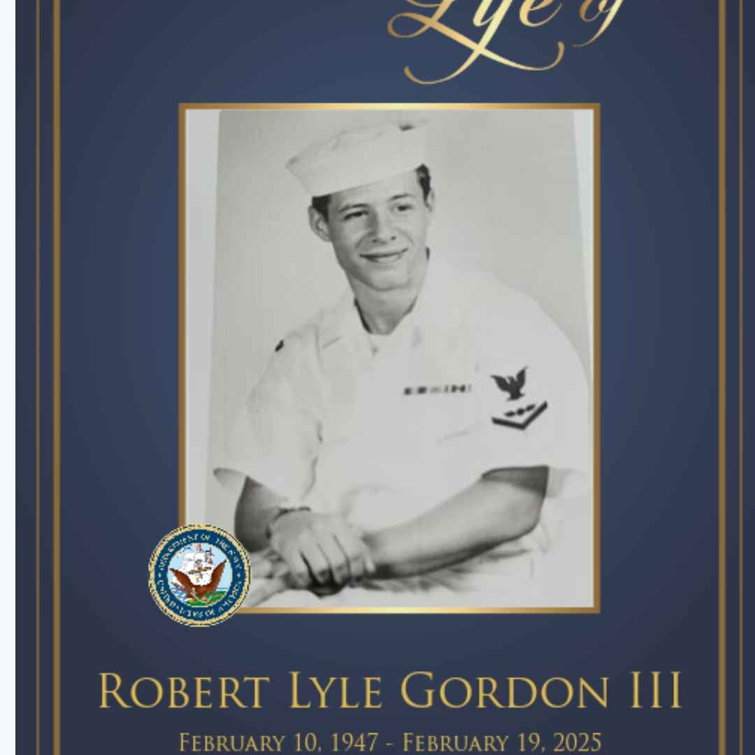 <i class="material-icons" data-template="memories-icon">chat_bubble</i><br/>Robert Gordon, <br/>Born 2/10/1947<br/>Passed on 2/19/2025<br/>Posted by: Lisa Gordon<br/><div class='remember-wall-long-description'>Thank you for your service Dad. You are always in my heart. Love you always.</div><a class='btn btn-primary btn-sm mt-2 remember-wall-toggle-long-description' onclick='initRememberWallToggleLongDescriptionBtn(this)'>Learn more</a>