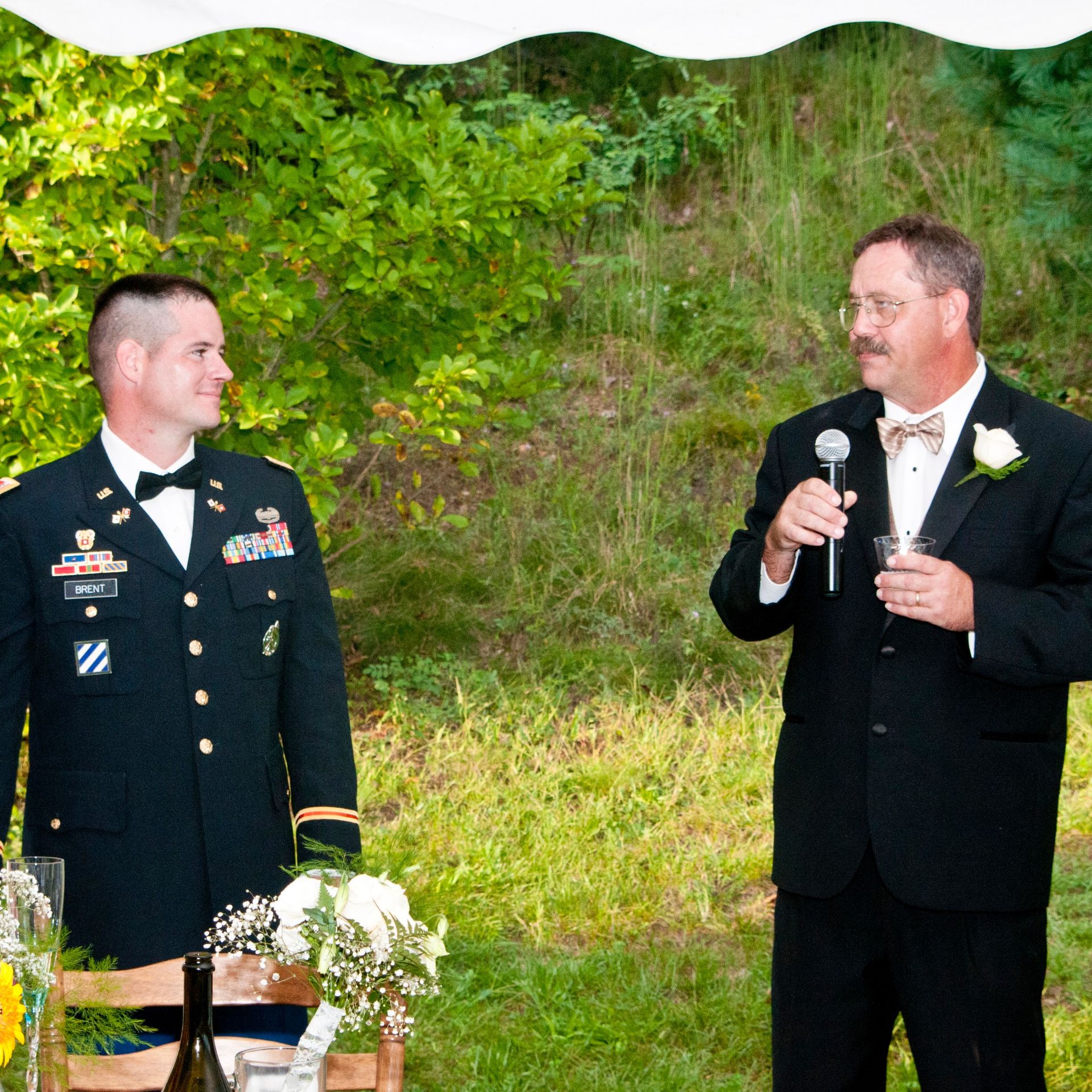 <i class="material-icons" data-template="memories-icon">chat_bubble</i><br/>James Michael Brent, Army, SPC5<br/>Born 7/13/1960<br/>Passed on 10/15/2025<br/>Posted by: CW4 Michael James Brent<br/><div class='remember-wall-long-description'>My father speaking at my wedding.</div><a class='btn btn-primary btn-sm mt-2 remember-wall-toggle-long-description' onclick='initRememberWallToggleLongDescriptionBtn(this)'>Learn more</a>