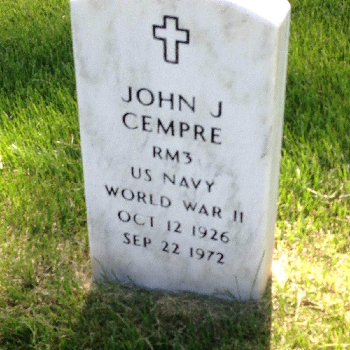 <i class="material-icons" data-template="memories-icon">chat_bubble</i><br/>John J Cempre, Navy, RM3<br/>Posted by: Debbie & Kevin<br/><div class='remember-wall-long-description'>Location Where Your Wreaths Will Be PlacedVACNCC - Culpeper National CemeteryCulpeper National Cemetery Annex501 E Chandler StCulpeper, VA 22701, United StatesFull CeremonyNOT Accepting Grave SpecificDecember 13, 2025 at 12:00 pm</div><a class='btn btn-primary btn-sm mt-2 remember-wall-toggle-long-description' onclick='initRememberWallToggleLongDescriptionBtn(this)'>Learn more</a>