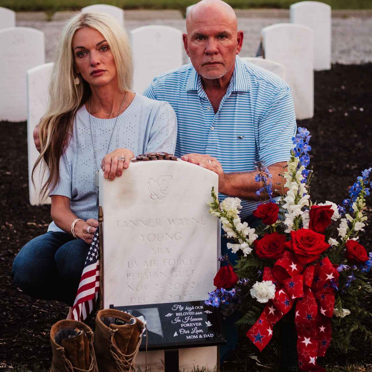 <i class="material-icons" data-template="memories-icon">chat_bubble</i><br/>Tanner Wayne Young, Air Force, SRA <br/>Born 11/29/2002<br/>Passed on 12/23/2023<br/>Posted by: Julie & Bobby<br/><div class='remember-wall-long-description'>Rest in Heaven our loving son.</div><a class='btn btn-primary btn-sm mt-2 remember-wall-toggle-long-description' onclick='initRememberWallToggleLongDescriptionBtn(this)'>Learn more</a>