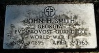 <i class="material-icons" data-template="memories-icon">chat_bubble</i><br/>John Henry Smith<br/><div class='remember-wall-long-description'>John Henry Smith Private Provost Guard Co. United States Army World War I November 3rd, 1895 - April 7th, 1963</div><a class='btn btn-primary btn-sm mt-2 remember-wall-toggle-long-description' onclick='initRememberWallToggleLongDescriptionBtn(this)'>Learn more</a>