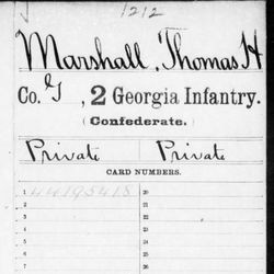 <i class="material-icons" data-template="memories-icon">chat_bubble</i><br/>Thomas H. Marshall, <br/><div class='remember-wall-long-description'>Thomas H. Marshall - Private - Co. J, 2nd GA Infantry - Confederate States of America - July 22, 1847 - April 27, 1921 - Pleasant Springs United Methodist Church Cemetery, Washington County GA</div><a class='btn btn-primary btn-sm mt-2 remember-wall-toggle-long-description' onclick='initRememberWallToggleLongDescriptionBtn(this)'>Learn more</a>