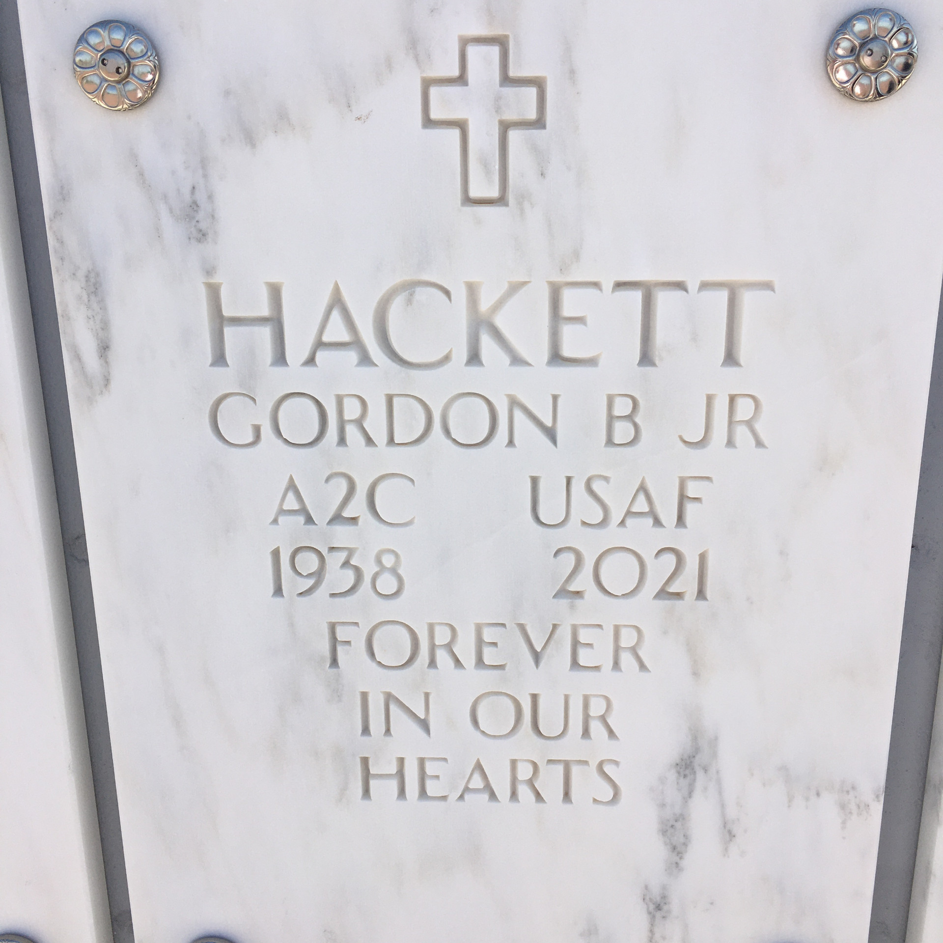 <i class="material-icons" data-template="memories-icon">chat_bubble</i><br/>Gordon B Hackett Jr, Air Force, A2C<br/>Posted by: Mary Lou Hackett<br/><div class='remember-wall-long-description'>Gordon was my second husband, 2012 to 2021.  He was a character with a unique sense of humor! He was a devote Christian man and is still missed by all his family. Rest in Peace, Buzz!</div><a class='btn btn-primary btn-sm mt-2 remember-wall-toggle-long-description' onclick='initRememberWallToggleLongDescriptionBtn(this)'>Learn more</a>