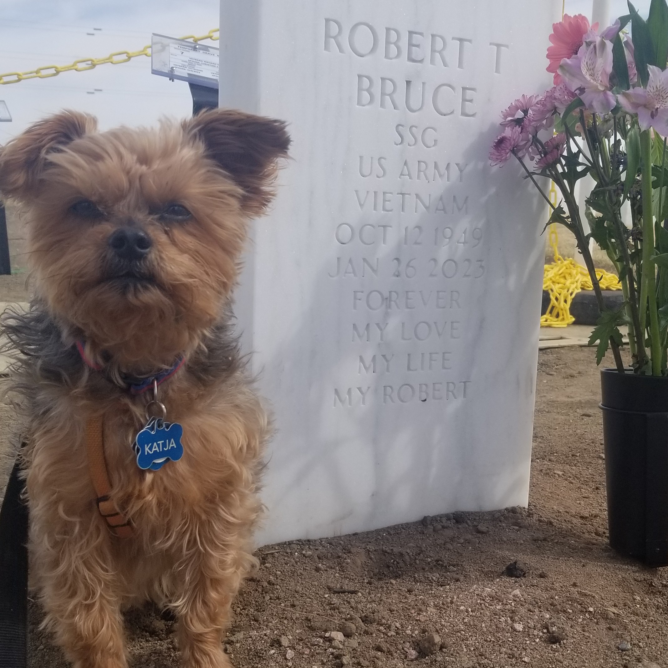 <i class="material-icons" data-template="memories-icon">chat_bubble</i><br/>Robert Thomas Bruce Jr., Army, SSG<br/>Posted by: Susan Krieg (widow)<br/><div class='remember-wall-long-description'>You are in our hearts everyday.</div><a class='btn btn-primary btn-sm mt-2 remember-wall-toggle-long-description' onclick='initRememberWallToggleLongDescriptionBtn(this)'>Learn more</a>