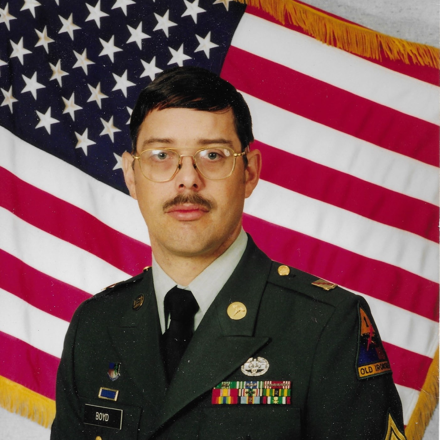 <i class="material-icons" data-template="memories-icon">chat_bubble</i><br/>Billy Dean Boyd, Army, E5<br/>Posted by: His family<br/><div class='remember-wall-long-description'>In loving memory of Sgt. Boyd, an Army Medic who served in Iraq during Desert Storm.</div><a class='btn btn-primary btn-sm mt-2 remember-wall-toggle-long-description' onclick='initRememberWallToggleLongDescriptionBtn(this)'>Learn more</a>