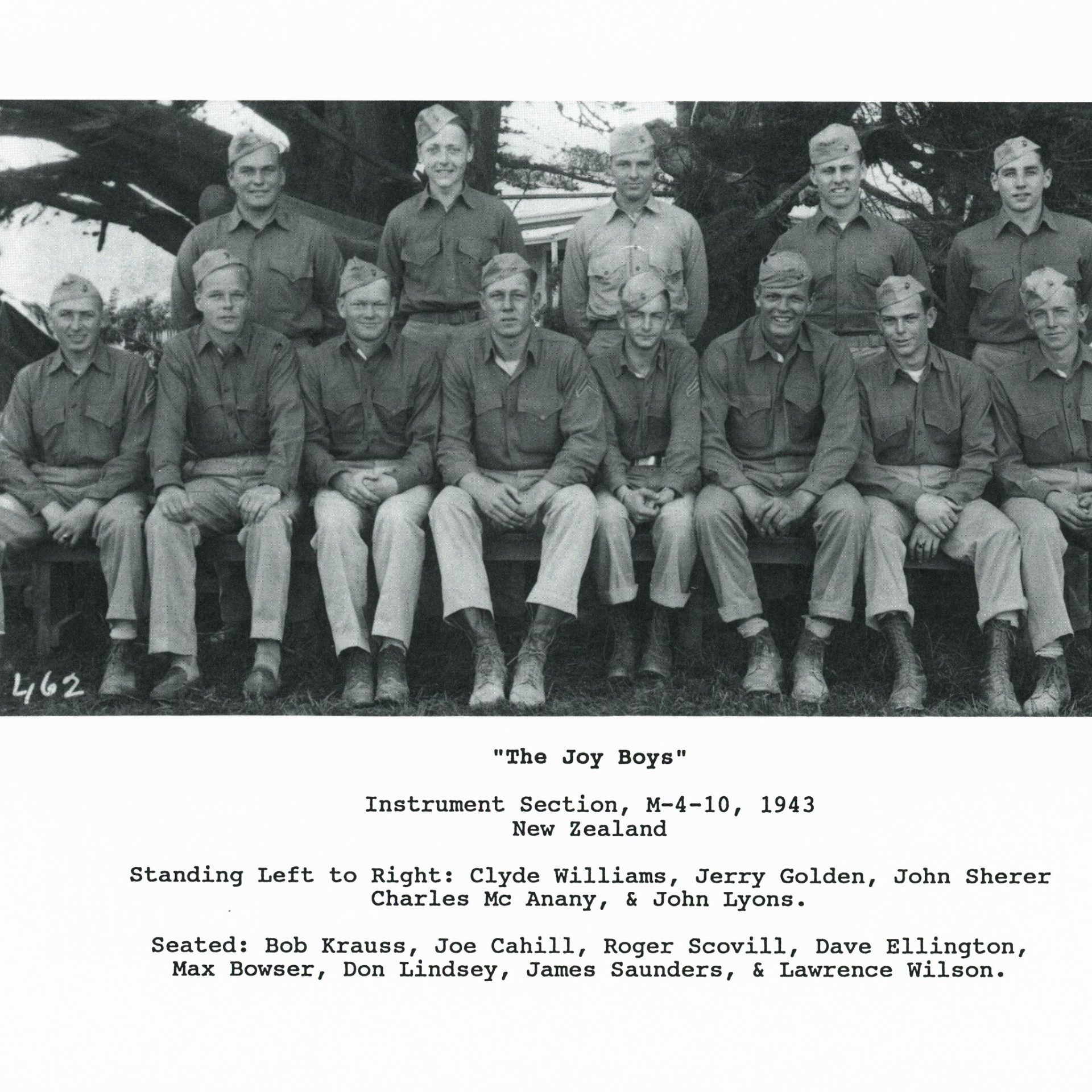 <i class="material-icons" data-template="memories-icon">chat_bubble</i><br/>"The Joy Boys" - Mike Battery, 4th Battalion, 10th Marine Regiment, Marine Corps, <br/><div class='remember-wall-long-description'>Roger Scovill included a printed copy of this 1943 photo of "The Joy Boys" taken in New Zealand, and my uncle served with this group. The 2nd Marine Division including the 10th Marine Regiment went on to fight in the bloody battle for Tarawa and elsewhere in the South Pacific.</div><a class='btn btn-primary btn-sm mt-2 remember-wall-toggle-long-description' onclick='initRememberWallToggleLongDescriptionBtn(this)'>Learn more</a>