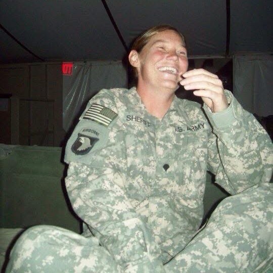 <i class="material-icons" data-template="memories-icon">chat_bubble</i><br/>Kimberly L Sheriff, Army, SPC<br/>Born 2/6/1980<br/>Passed on 9/24/2010<br/>Posted by: Ilianna Salazar<br/><div class='remember-wall-long-description'>In Loving Memory of Kimberly Sheriff 
She gave everything for her children, Nevaeh and Gabe, and poured love into all who knew her.
Her laughter lit up our days, her spirit lifted our hearts, and her kindness never wavered.
Though we miss her dearly, we feel her watching over us—guiding us toward the good in life.
Forever in our hearts, always part of our story.</div><a class='btn btn-primary btn-sm mt-2 remember-wall-toggle-long-description' onclick='initRememberWallToggleLongDescriptionBtn(this)'>Learn more</a>
