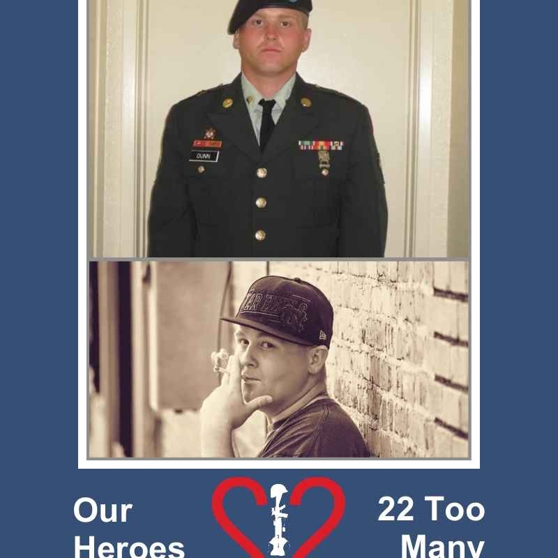 <i class="material-icons" data-template="memories-icon">chat_bubble</i><br/>William Douglas Dunn, Army, SPC<br/>Posted by: Suzanne Pierce-Coggins USN<br/><div class='remember-wall-long-description'>In Memory of SPC William Douglas
Dunn, US Army June 4, 1988 – June 4, 2023
OIF and OEF

#22TooMany#OurHeroesare#NeverForgotten</div><a class='btn btn-primary btn-sm mt-2 remember-wall-toggle-long-description' onclick='initRememberWallToggleLongDescriptionBtn(this)'>Learn more</a>