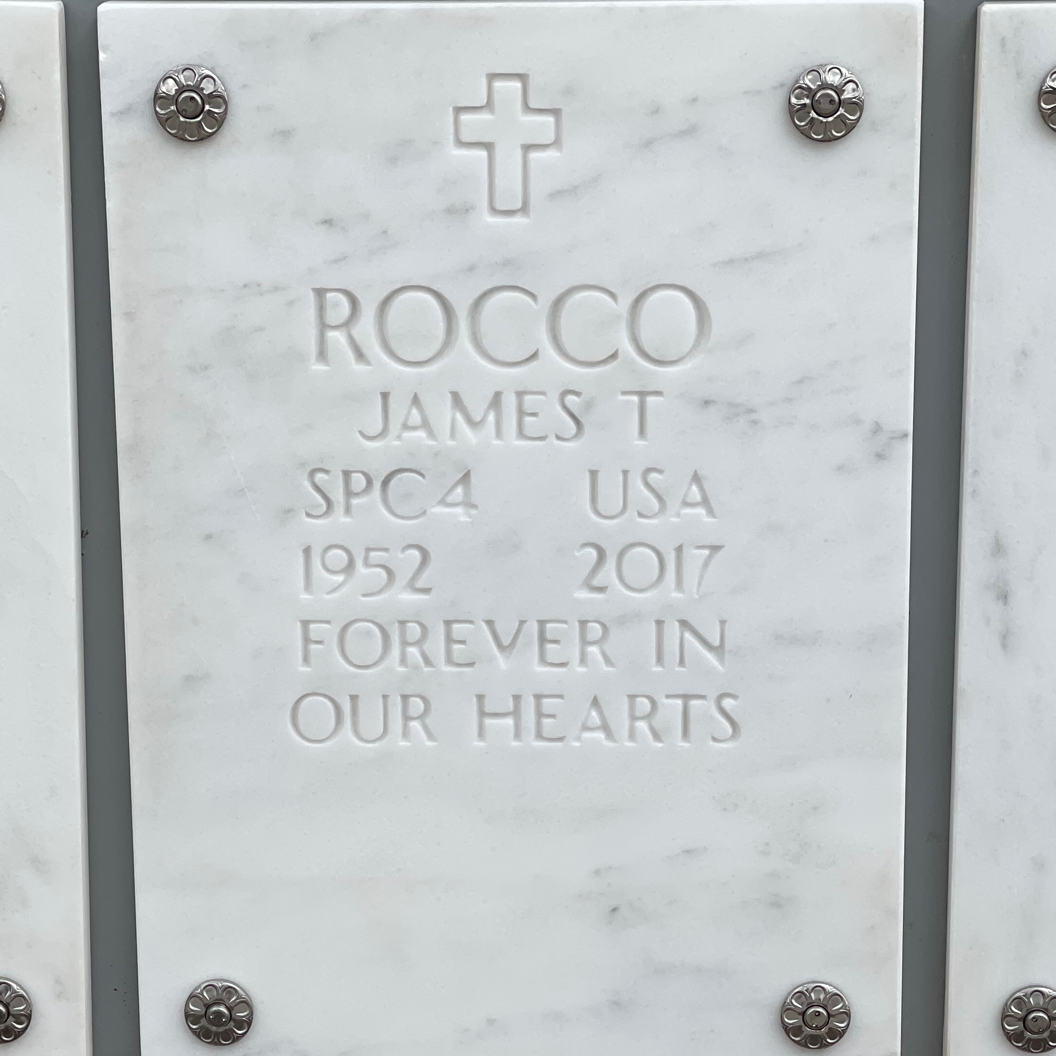 <i class="material-icons" data-template="memories-icon">chat_bubble</i><br/>Jim Rocco, Army, SPC4<br/>Posted by: Deb<br/><div class='remember-wall-long-description'>Love you always and forever!</div><a class='btn btn-primary btn-sm mt-2 remember-wall-toggle-long-description' onclick='initRememberWallToggleLongDescriptionBtn(this)'>Learn more</a>