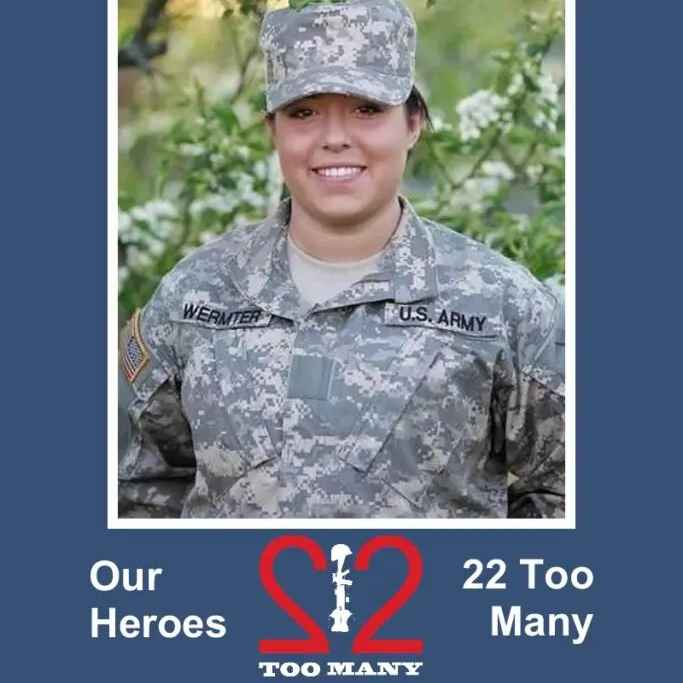<i class="material-icons" data-template="memories-icon">chat_bubble</i><br/>Laysea Lynn Wermter, Army, <br/>Posted by: Suzanne Pierce-Coggins USN<br/><div class='remember-wall-long-description'>In Memory of Laysea Lynn Wermter
ARNG

#22TooMany#OurHeroesare#NeverForgotten</div><a class='btn btn-primary btn-sm mt-2 remember-wall-toggle-long-description' onclick='initRememberWallToggleLongDescriptionBtn(this)'>Learn more</a>