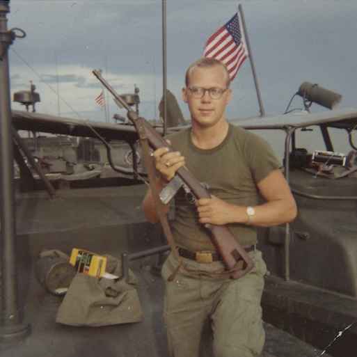 <i class="material-icons" data-template="memories-icon">chat_bubble</i><br/>Russell J. Calkins, Navy, Gunners Mate 3rd Class<br/>Posted by: Cheryl Famulak<br/><div class='remember-wall-long-description'>Vietnam Veteran. USS Yorktown. Stationed aboard a PBR patrolling the riverways with the Brown Water Navy. Purple Heart Recipient.Our family's true hero who is greatly missed. Forever in our hearts.</div><a class='btn btn-primary btn-sm mt-2 remember-wall-toggle-long-description' onclick='initRememberWallToggleLongDescriptionBtn(this)'>Learn more</a>
