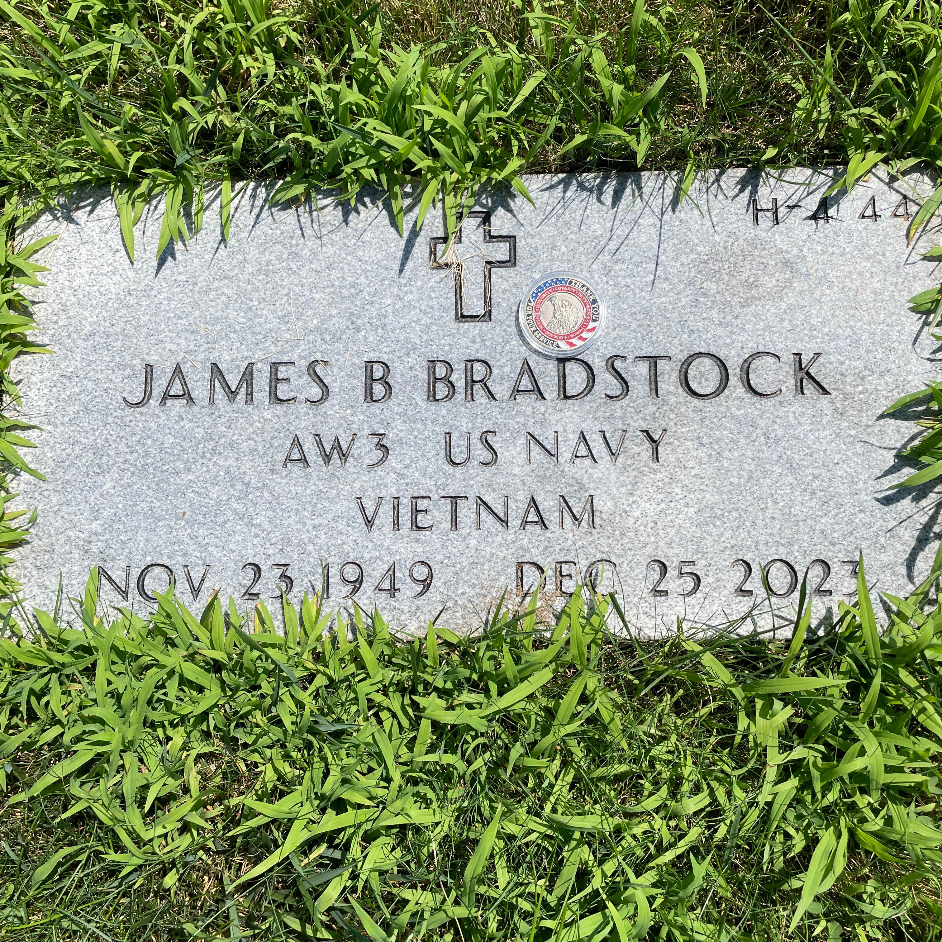 <i class="material-icons" data-template="memories-icon">chat_bubble</i><br/>Name Needed, Navy, AW3<br/>Posted by: Marie and Dave Fraley<br/><div class='remember-wall-long-description'>We miss you, Brad. You made our lives brighter, Shipmate.</div><a class='btn btn-primary btn-sm mt-2 remember-wall-toggle-long-description' onclick='initRememberWallToggleLongDescriptionBtn(this)'>Learn more</a>