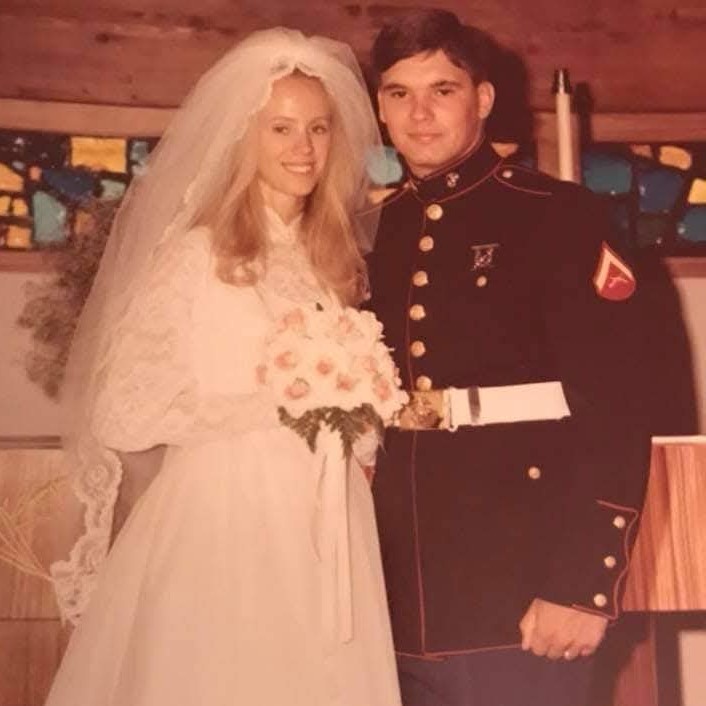 <i class="material-icons" data-template="memories-icon">chat_bubble</i><br/>James D Drapal, Marine Corps, E6 Staff Sargent <br/>Posted by: Your Loving Children<br/><div class='remember-wall-long-description'>In honor of our favorite Veteran and his beautiful wife, our parents, Jim and Terri Drapal. You've taught us what true love and dedication to your Family, God and our Country means. We love you more than you will ever know!With all our love,Shannon, Sammy, Justin, Courtney, Amanda and Eric and all the grandbabies!</div><a class='btn btn-primary btn-sm mt-2 remember-wall-toggle-long-description' onclick='initRememberWallToggleLongDescriptionBtn(this)'>Learn more</a>