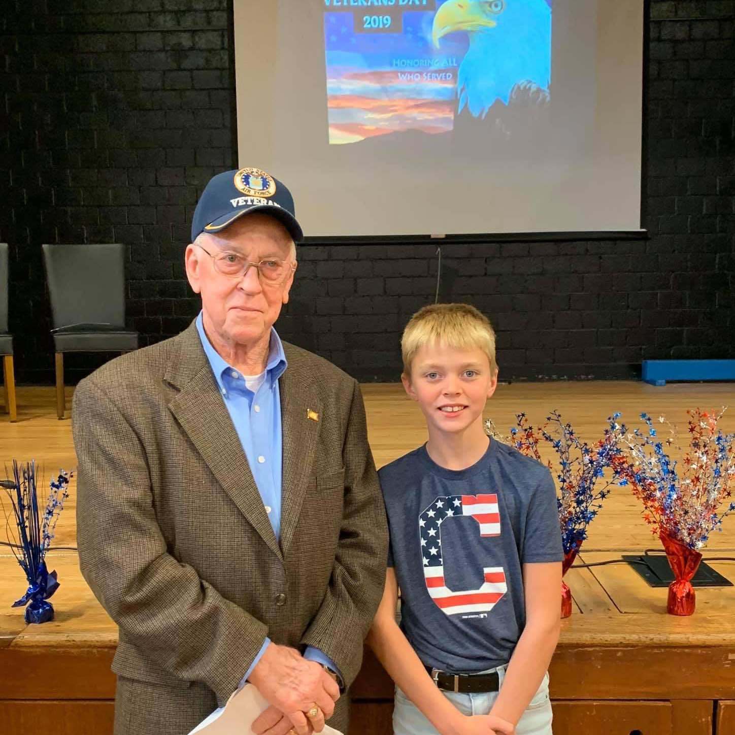 <i class="material-icons" data-template="memories-icon">chat_bubble</i><br/>Harold Calfee, Air Force, Sergeant <br/>Posted by: Cynthia & Mike and grandkids Chloe & Chase<br/><div class='remember-wall-long-description'>In memory of my sweet dad / granddad this Christmas season. Our 1st Christmas without you. We miss you dearly. This photo is an oldie, but was dad at a Veterans Day program when my kids were in elementary school. He never missed and was so proud to attend. We love you always… until we meet again Dad! Papaw! Much love!</div><a class='btn btn-primary btn-sm mt-2 remember-wall-toggle-long-description' onclick='initRememberWallToggleLongDescriptionBtn(this)'>Learn more</a>