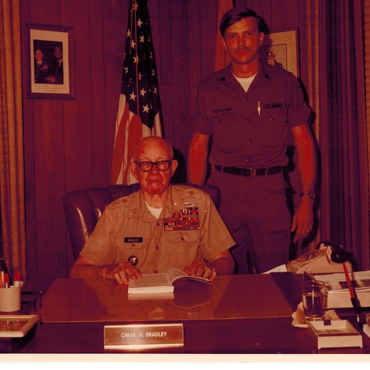 <i class="material-icons" data-template="memories-icon">chat_bubble</i><br/>William Joseph Robertson, Army, SP5<br/>Born 1/3/1953<br/>Passed on 6/19/2017<br/>Posted by: Wendy Antalick<br/><div class='remember-wall-long-description'>William Robertson standing proud with General Omar Bradley.</div><a class='btn btn-primary btn-sm mt-2 remember-wall-toggle-long-description' onclick='initRememberWallToggleLongDescriptionBtn(this)'>Learn more</a>