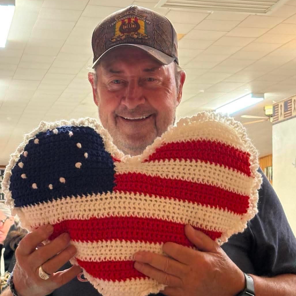 <i class="material-icons" data-template="memories-icon">stars</i><br/><strong>All Veterans</strong><br />Posted by: Post 97 Auxiliary<br/><div class='remember-wall-long-description'>The auxiliary held a quick raffle and Viet Nam Veteran Royce Smith won the hand crochet pillow donated by Linda Cyr. Thank you for all that participated</div><a class='btn btn-primary btn-sm mt-2 remember-wall-toggle-long-description' onclick='initRememberWallToggleLongDescriptionBtn(this)'>Learn more</a>